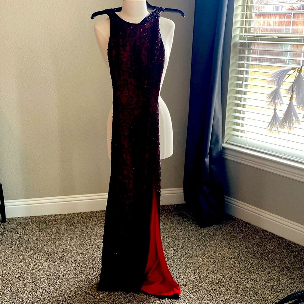 Red jeweled dress